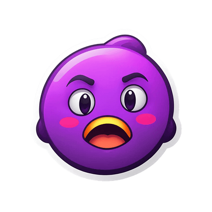 Purple Bird Emoji - Sticker - Heat Press Transfer
