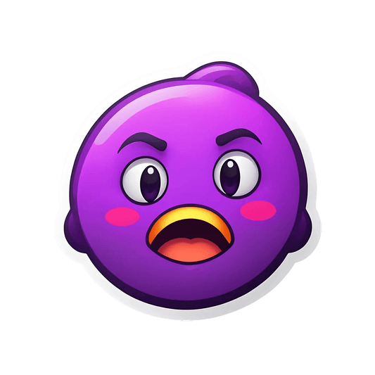 Purple Bird Emoji - Sticker - Heat Press Transfer