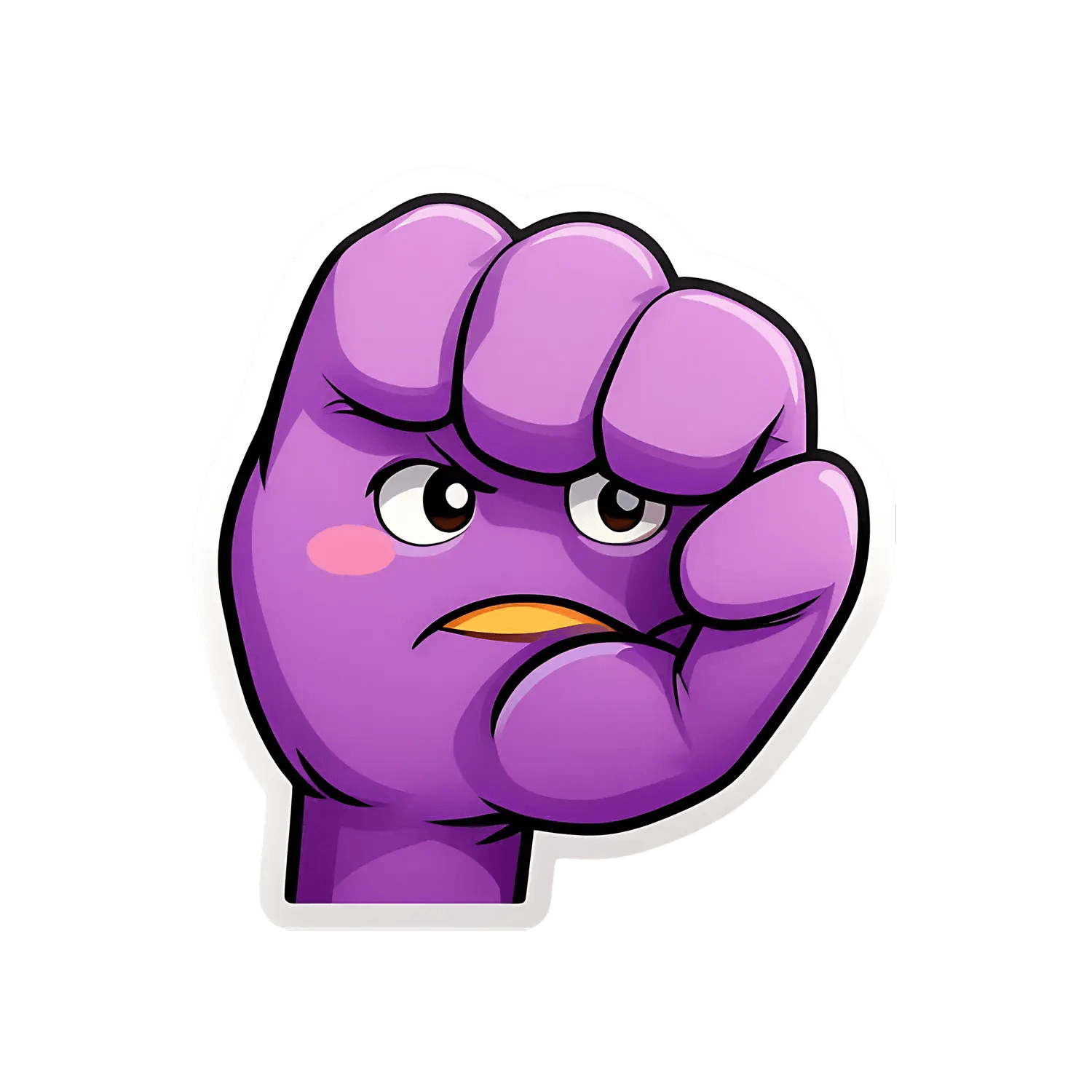 Purple Fist Power - Sticker - Heat Press Transfer