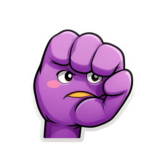Purple Fist Power - Sticker - Heat Press Transfer