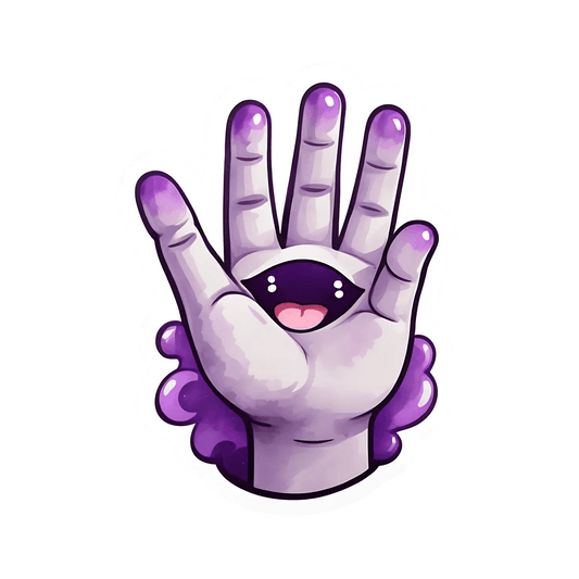 Purple Hand - UV DTF Sticker - Heat Press Transfer