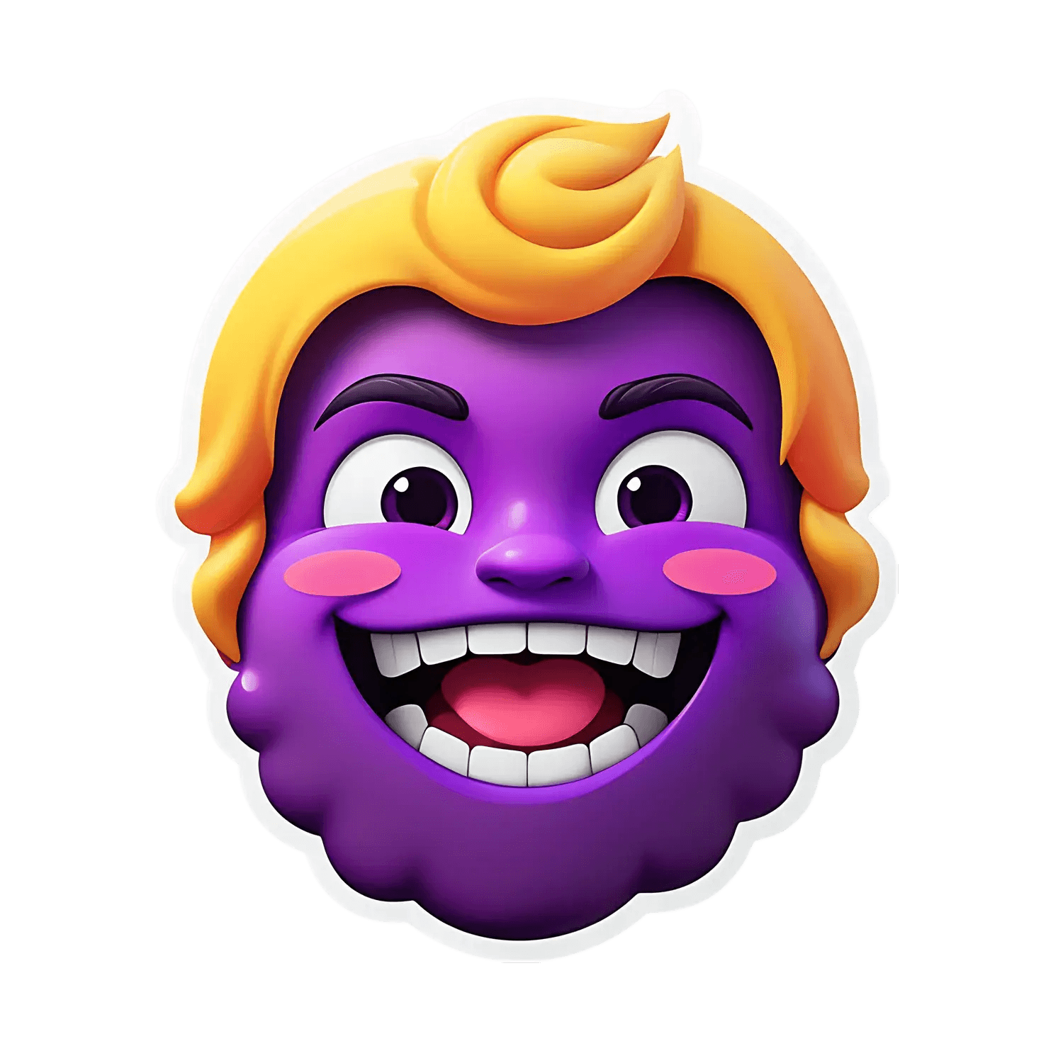 Purple Monster Smile - Sticker - Heat Press Transfer