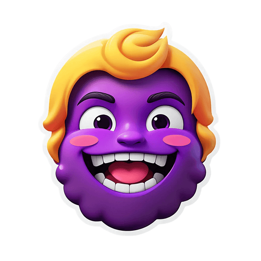 Purple Monster Smile - Sticker - Heat Press Transfer
