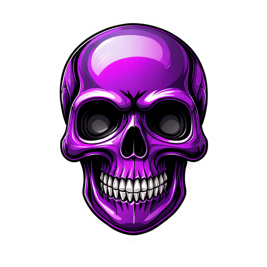 Purple Skull - Sticker - Heat Press Transfer