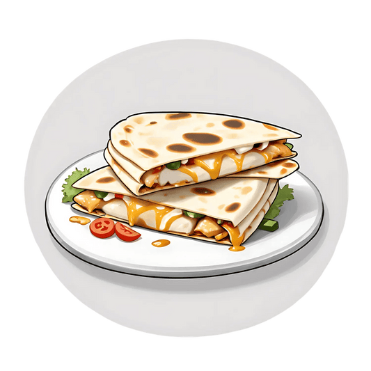 Quesadilla Delight Sticker - Vibrant UV DTF - Heat Press Transfer
