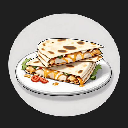 Quesadilla Delight Sticker - Vibrant UV DTF - Heat Press Transfer