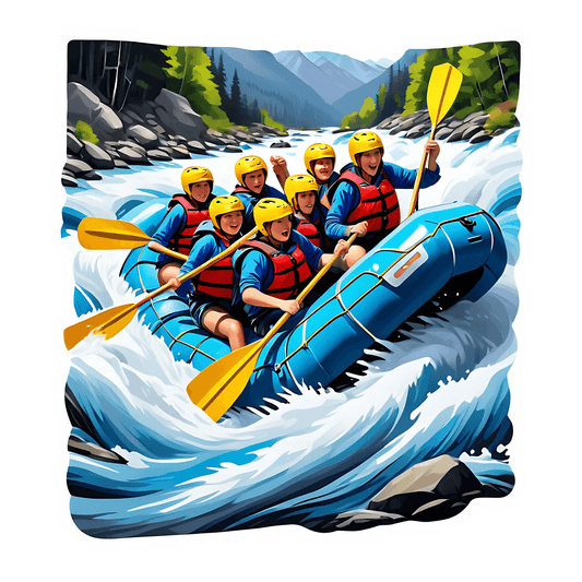Rafting Adventure - UV DTF Sticker - Heat Press Transfer