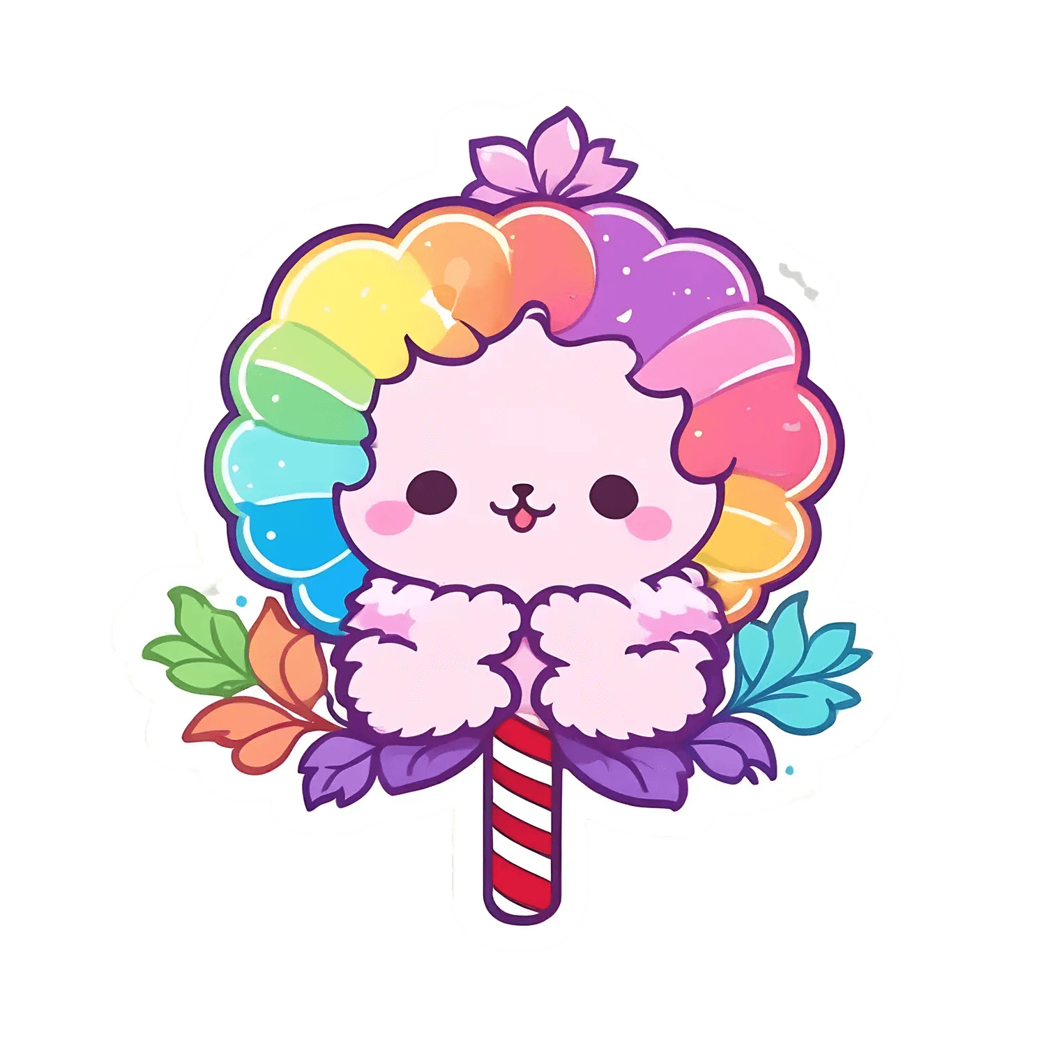 Rainbow Alpaca - Colorful Sticker - Heat Press Transfer