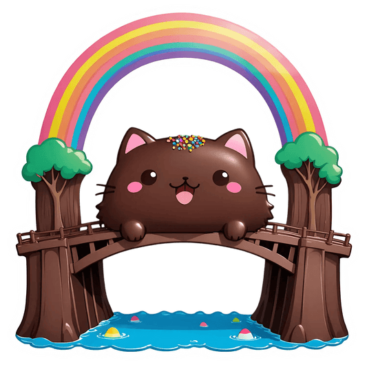 Rainbow Cat Bridge - Sticker - Heat Press Transfer