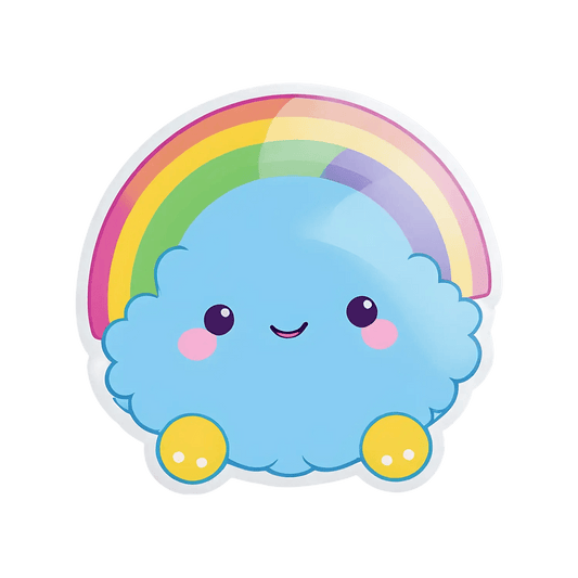 Rainbow Cloud - Cute Sticker - Heat Press Transfer
