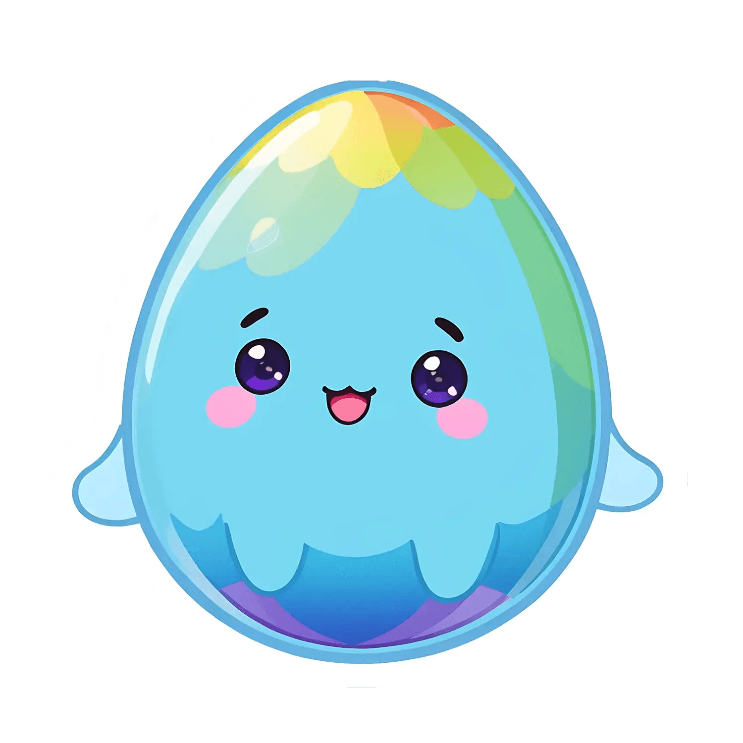 Rainbow Ice - Cute Sticker - Heat Press Transfer