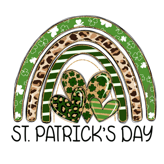 Rainbow St Patrick's Day Design - DTF Ready To Press - Heat Press Transfer