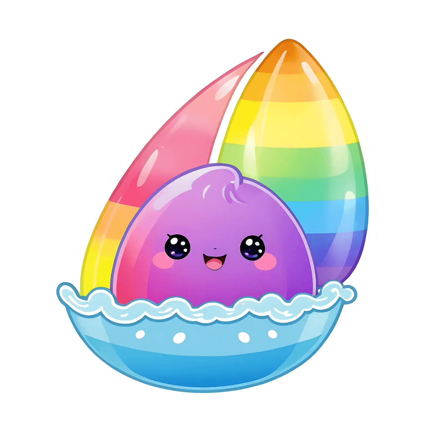 Rainbow Surfing Joy - Sticker - Heat Press Transfer