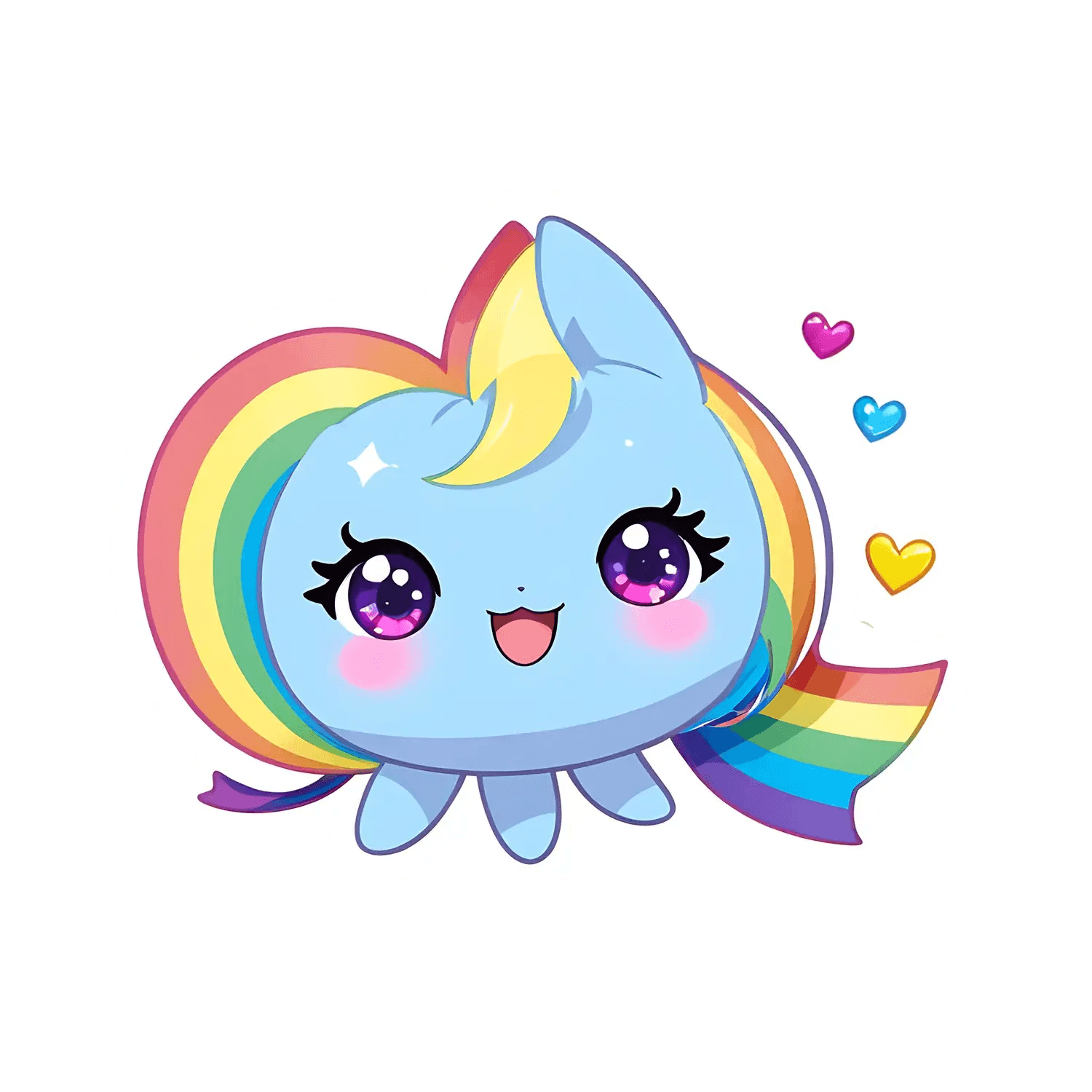 Rainbow Unicorn - Cute Sticker - Heat Press Transfer