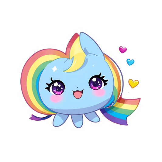 Rainbow Unicorn - Cute Sticker - Heat Press Transfer