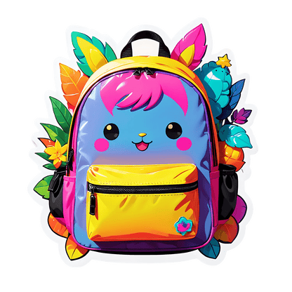 Rainbow Backpack - Sticker - Heat Press Transfer