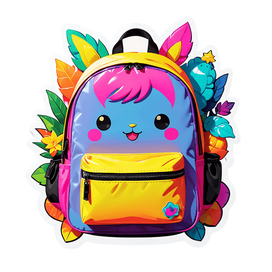 Rainbow Backpack - Sticker - Heat Press Transfer