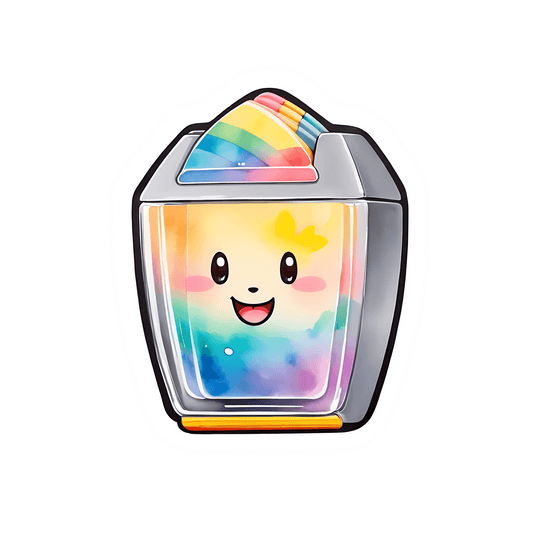 Rainbow Smiley Cup - DTF UV Sticker - Heat Press Transfer