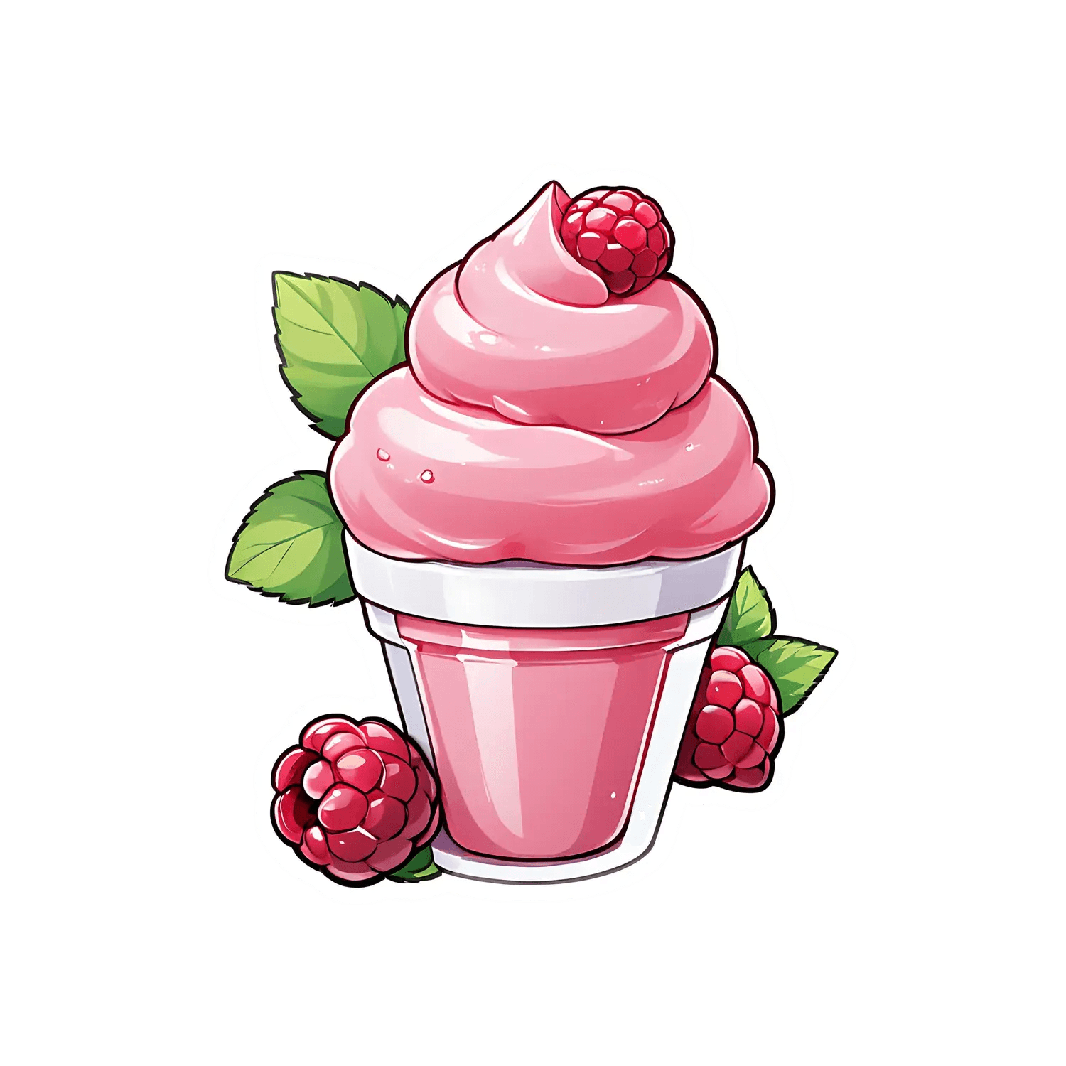Raspberry Cupcake - Sticker - Heat Press Transfer