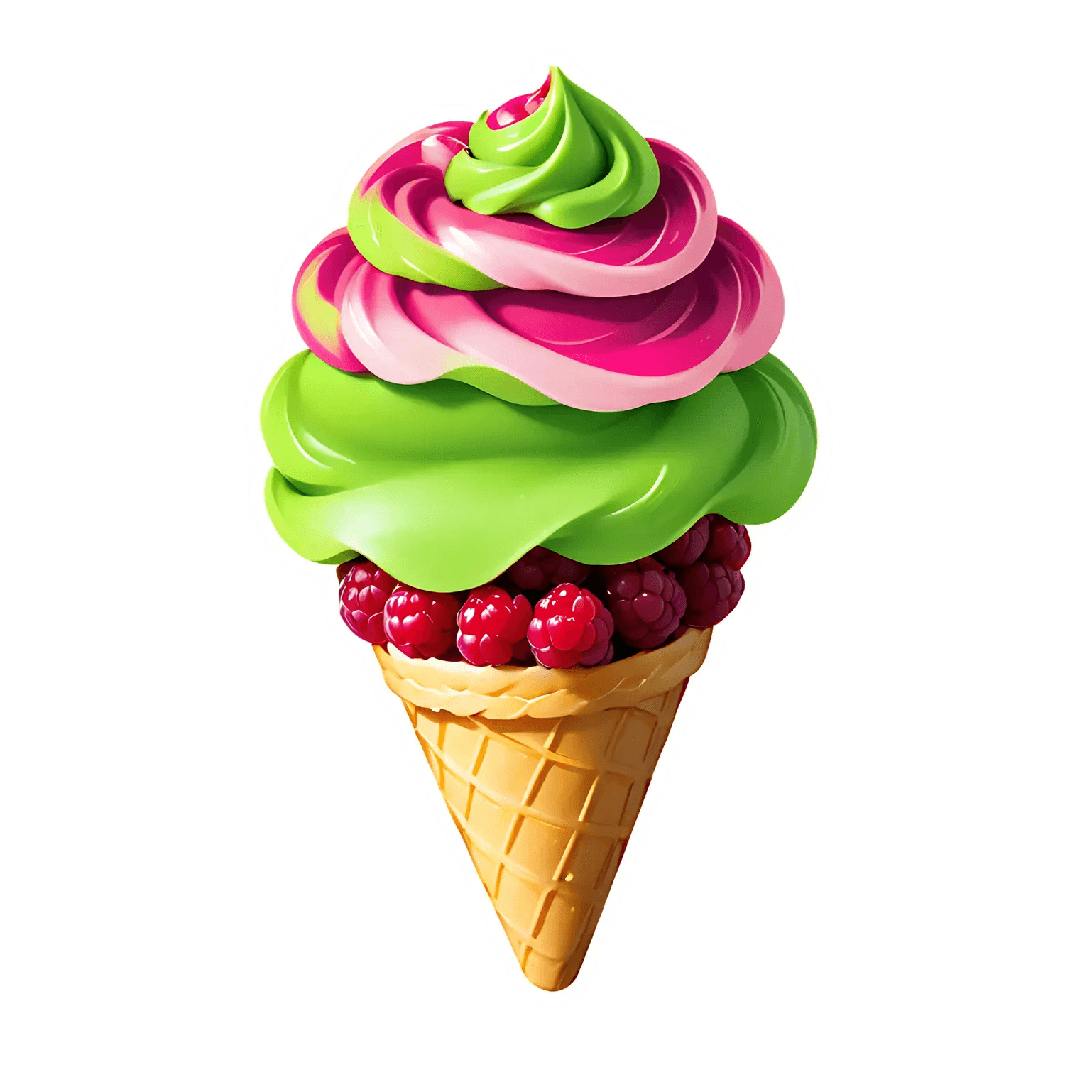 Raspberry Swirl Ice Cream - Sticker - Heat Press Transfer