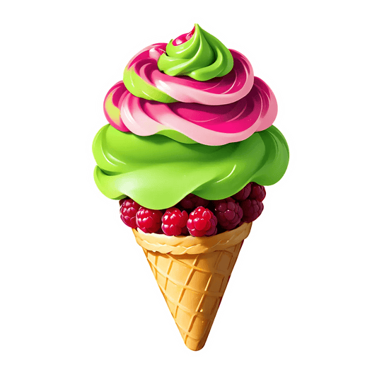 Raspberry Swirl Ice Cream - Sticker - Heat Press Transfer