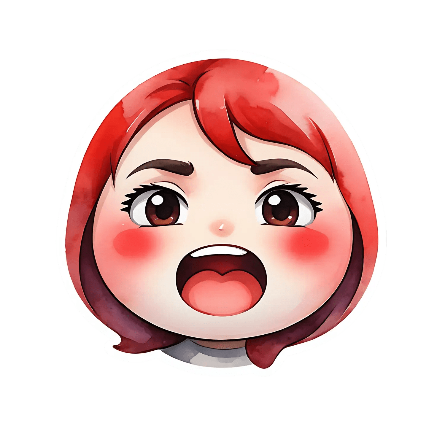 Red Hair Anime - Sticker - Heat Press Transfer
