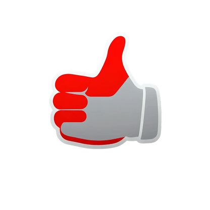 Red Thumbs Up - Sticker - Heat Press Transfer