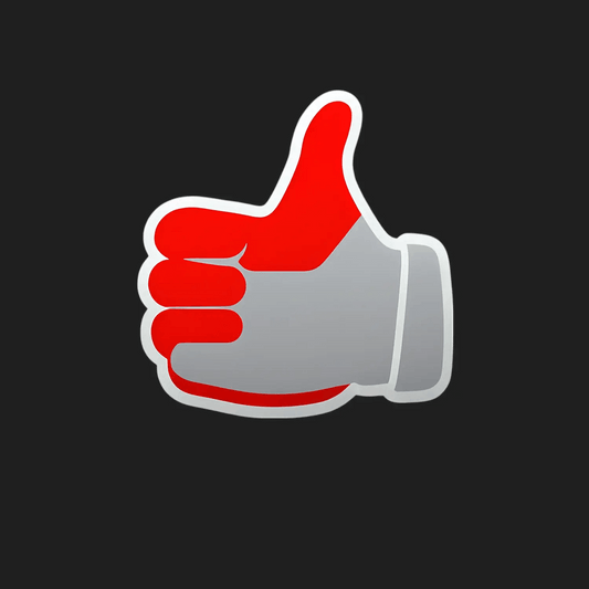 Red Thumbs Up - Sticker - Heat Press Transfer