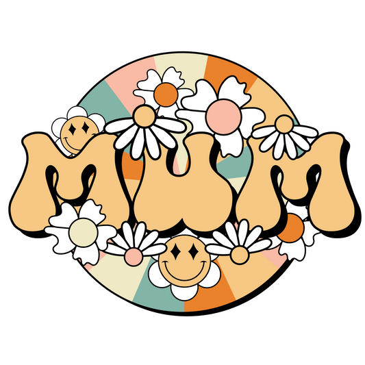 Retro Mum Design - DTF Ready To Press - Heat Press Transfer