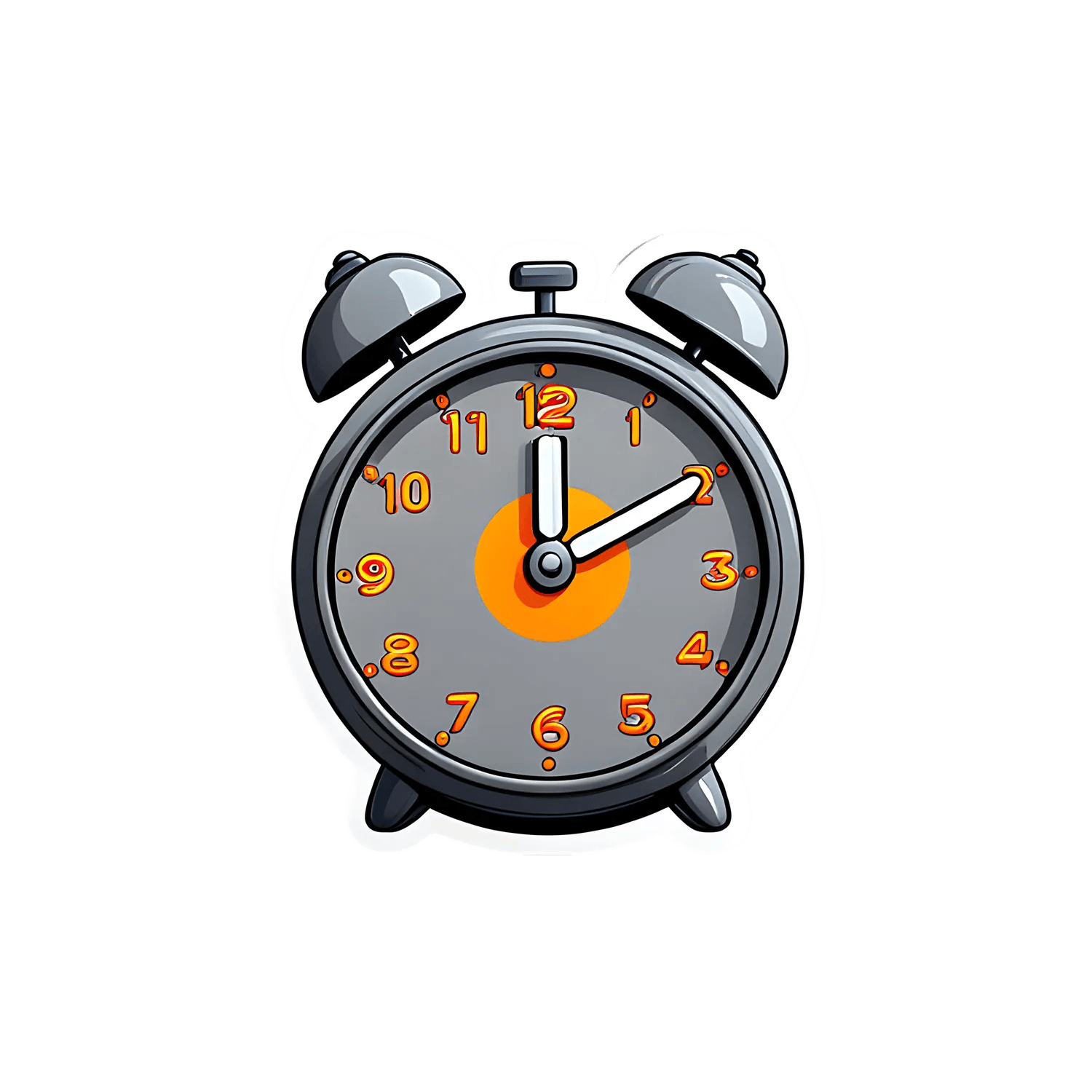 Retro Alarm Clock Sticker - UV DTF - Heat Press Transfer