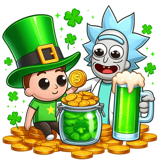 Rick and Morty Saint Patrick's Day Beer Design - DTF Ready To Press - Heat Press Transfer