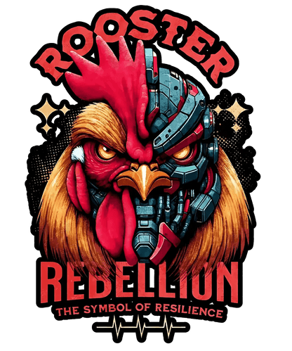 Rooster Rebellion - DTF Ready to Press - Heat Press Transfer