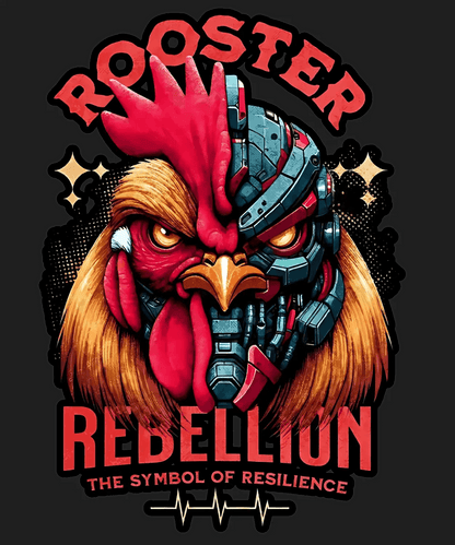 Rooster Rebellion - DTF Ready to Press - Heat Press Transfer
