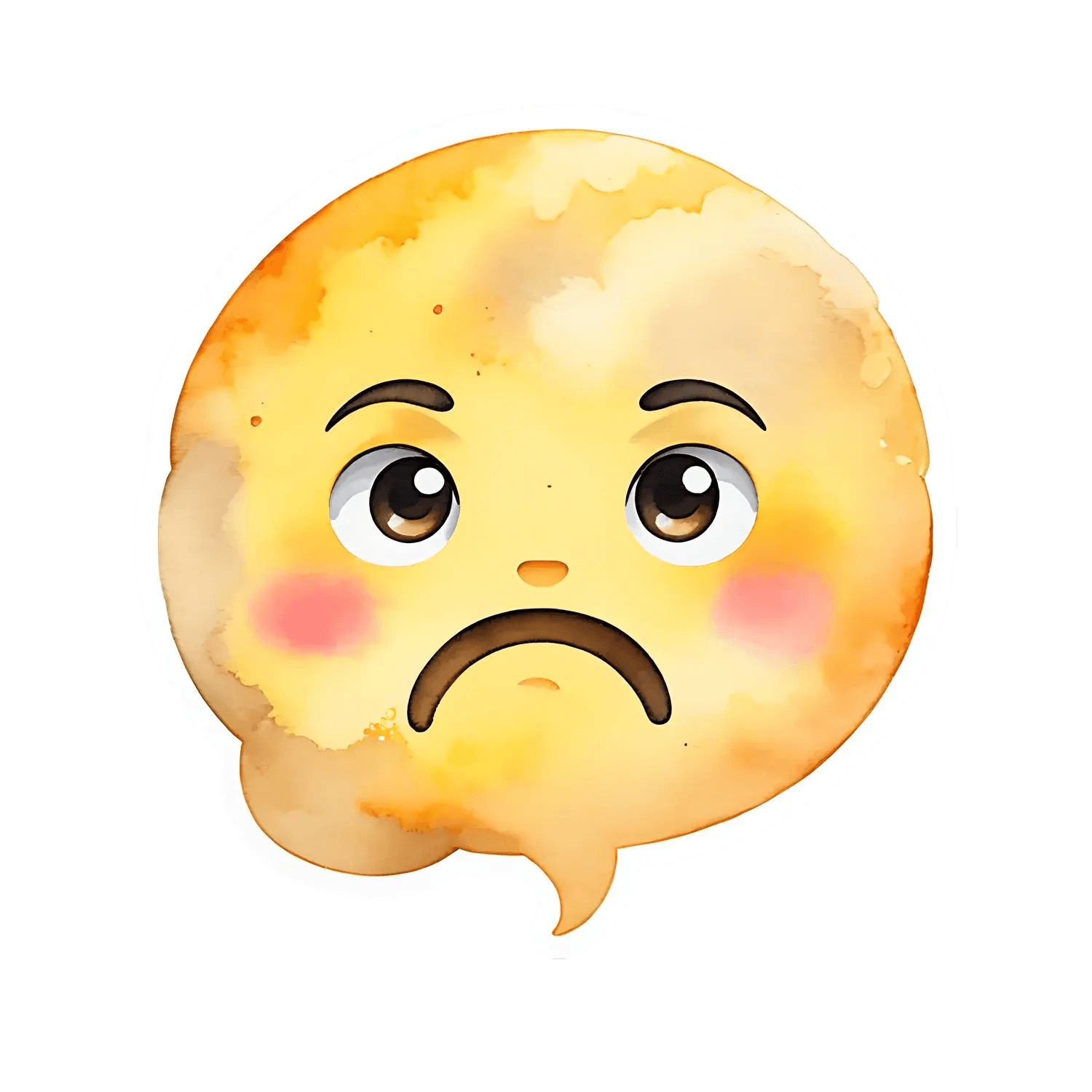 Sad Face Emoji - Sticker - Heat Press Transfer