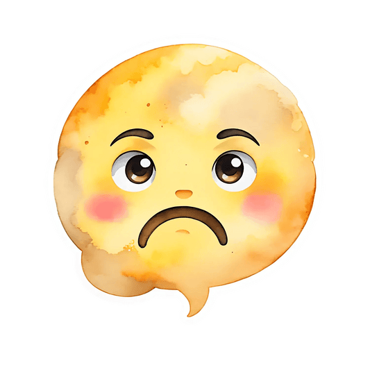 Sad Face Emoji - Sticker - Heat Press Transfer