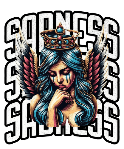 Sadness Crown Angel - DTF Ready to Press - Heat Press Transfer
