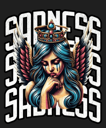 Sadness Crown Angel - DTF Ready to Press - Heat Press Transfer