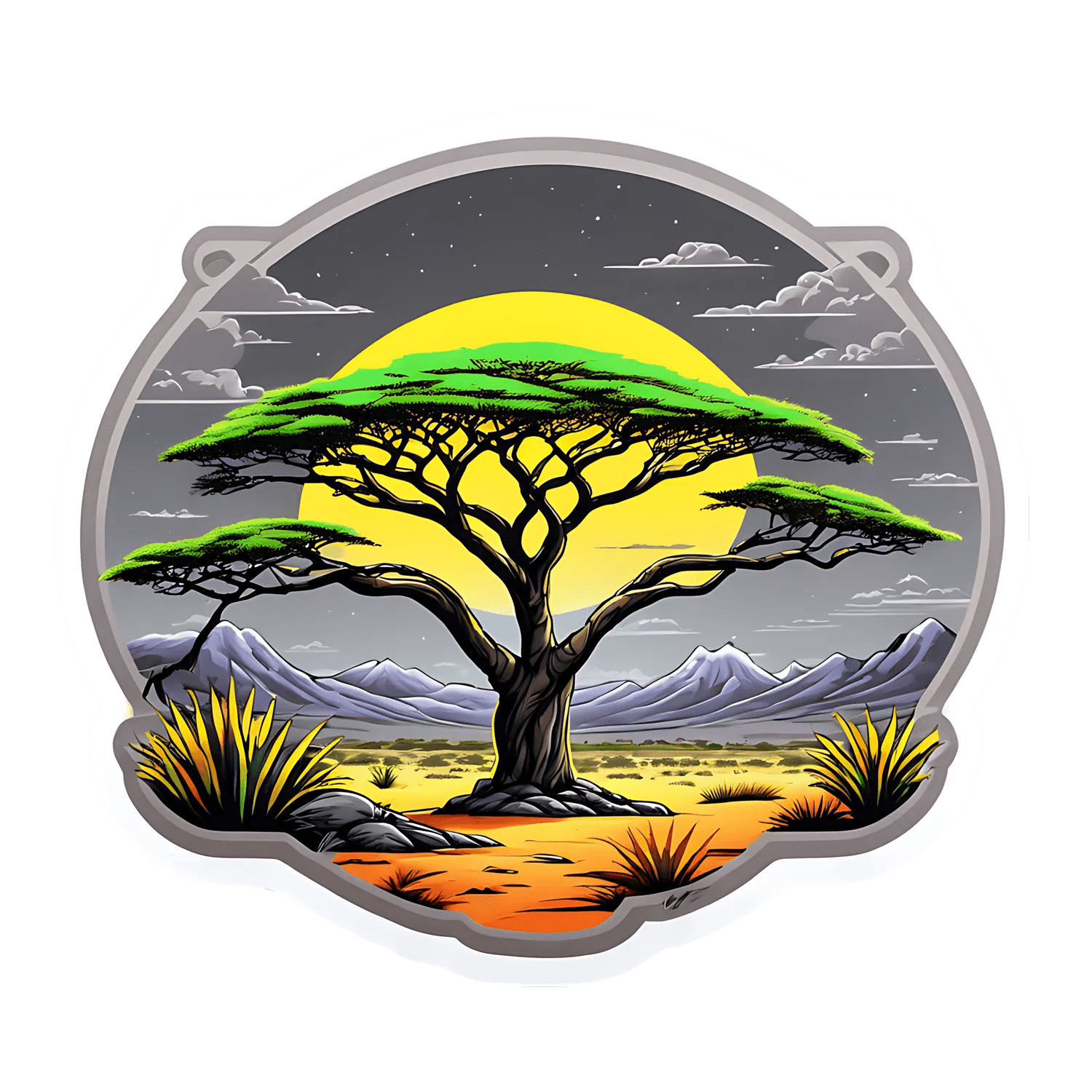 Safari Sunset - Sticker - Heat Press Transfer