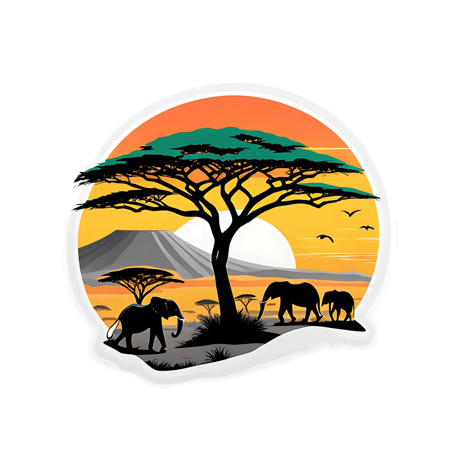 Safari Sunset - Sticker - Heat Press Transfer