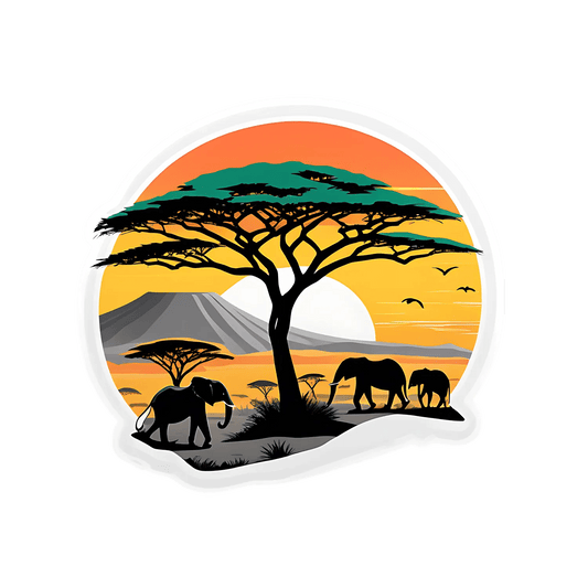 Safari Sunset - Sticker - Heat Press Transfer