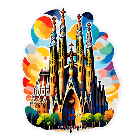 Sagrada Familia Sticker - Vibrant UV DTF - Heat Press Transfer