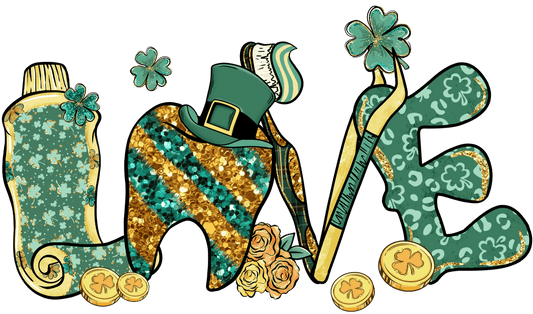 Saint Patrick's Day Love Dentist Dental Design - DTF Ready To Press - Heat Press Transfer
