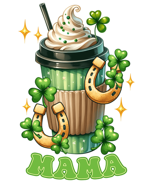 Saint Patricks Day Cute Mama Design - DTF Ready To Press - Heat Press Transfer