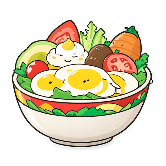 Salad Bowl Sticker - Colorful and Fresh - Heat Press Transfer