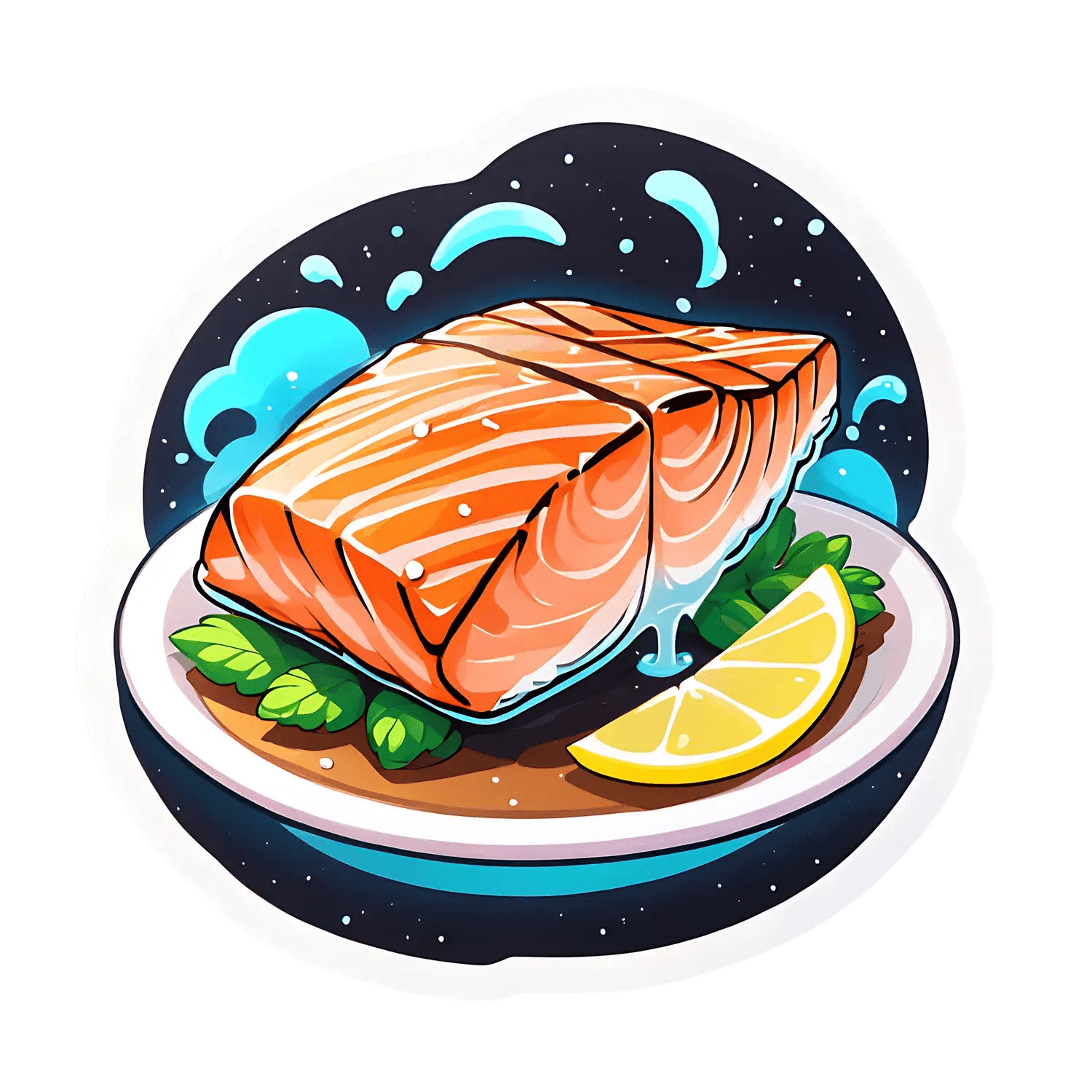 Salmon Delight - UV DTF Sticker - Heat Press Transfer