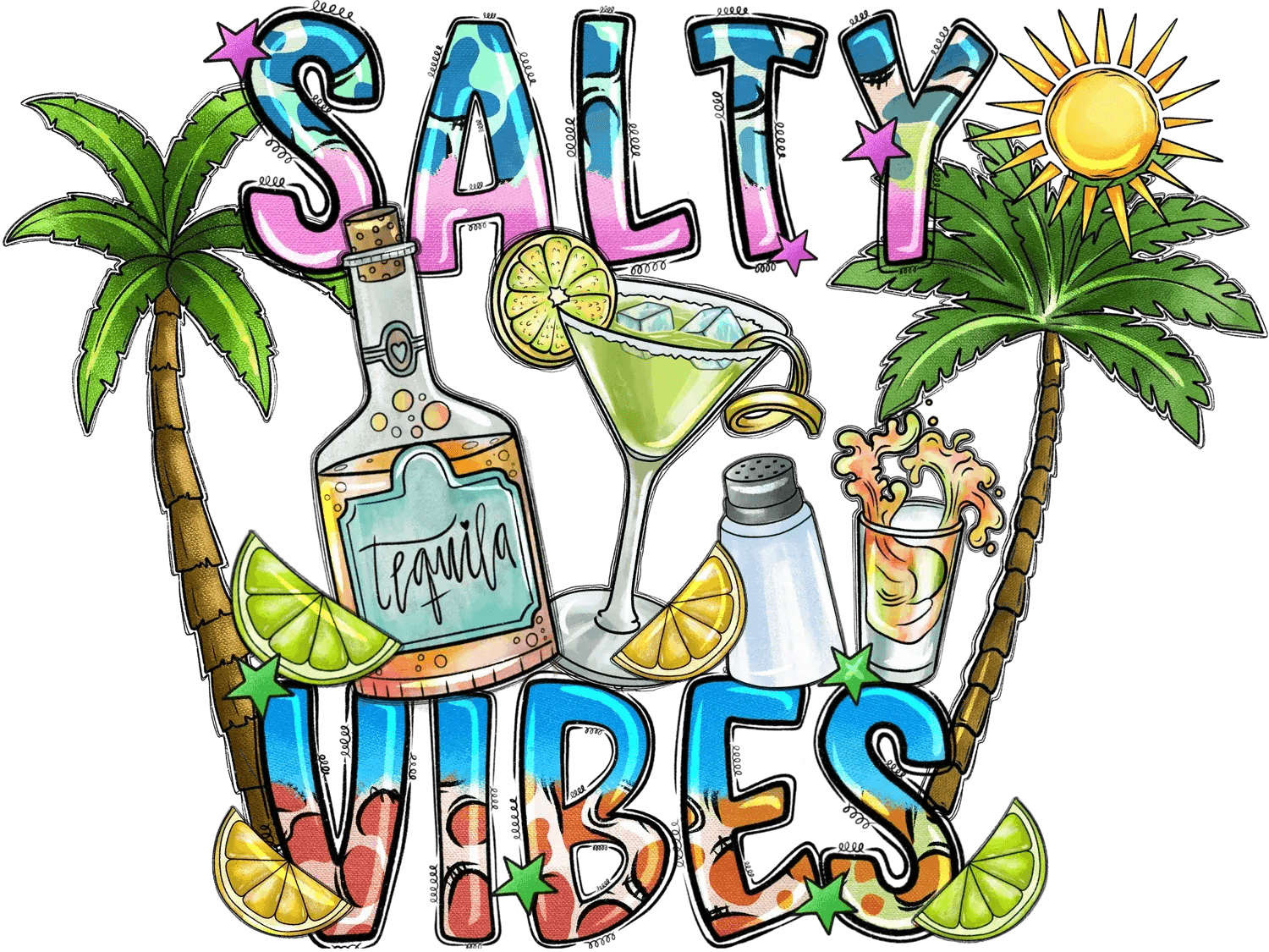Salty Vibes - DTF Ready to Press - Heat Press Transfer