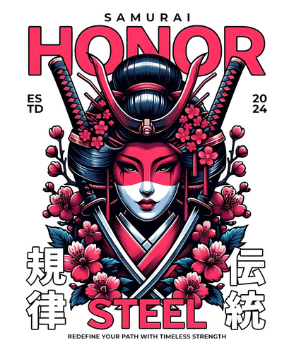 Samurai Honor Graphic - DTF Ready to Press - Heat Press Transfer