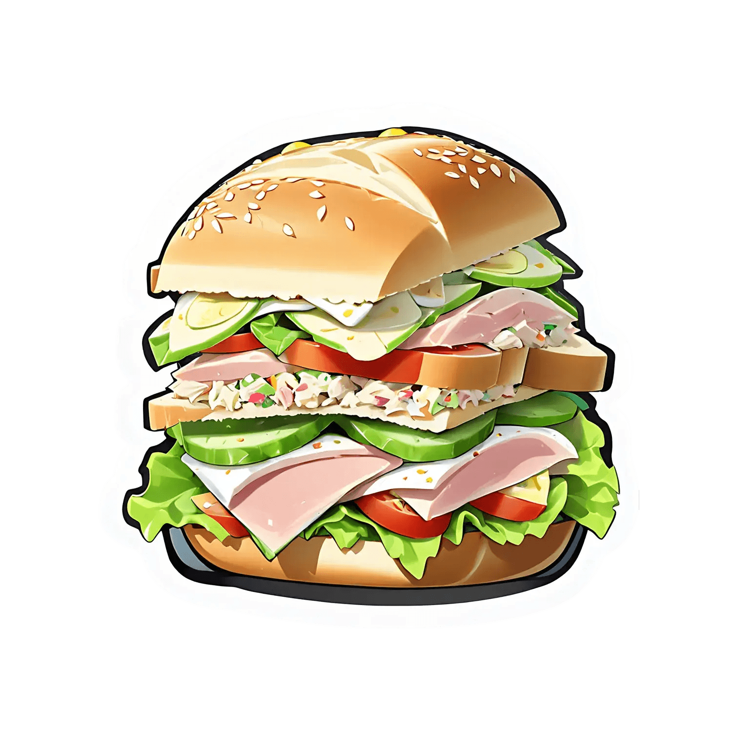 Sandwich Delight - Sticker - Heat Press Transfer