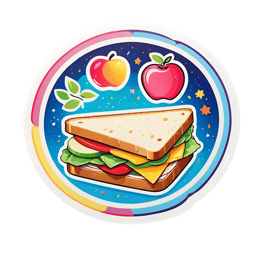 Sandwich Lunch - Colorful Sticker - Heat Press Transfer