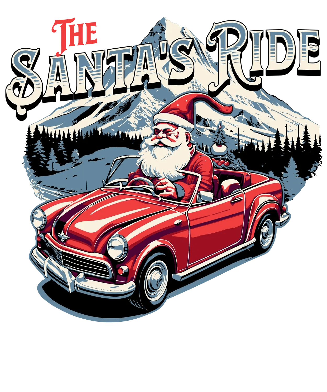 Santa's Ride - DTF Ready to Press - Heat Press Transfer